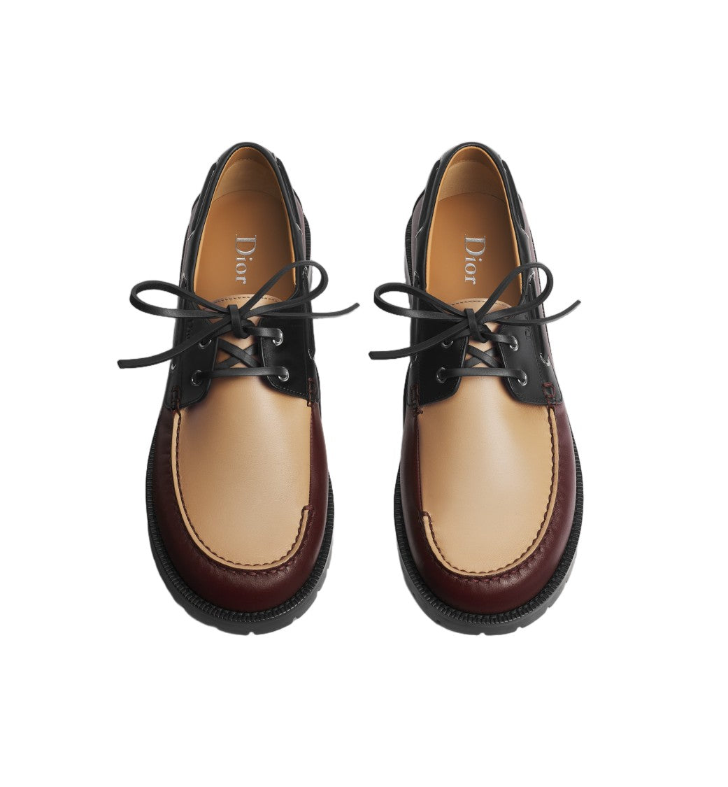 Christian Dior Tri-Color Rugged Sole Polished Lace-Up Shoes