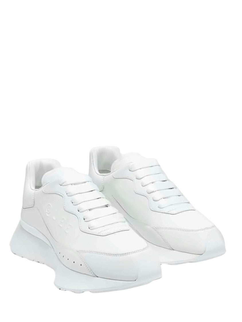 Alexander Mcqueen Minimalist White Calf Leather Sneakers