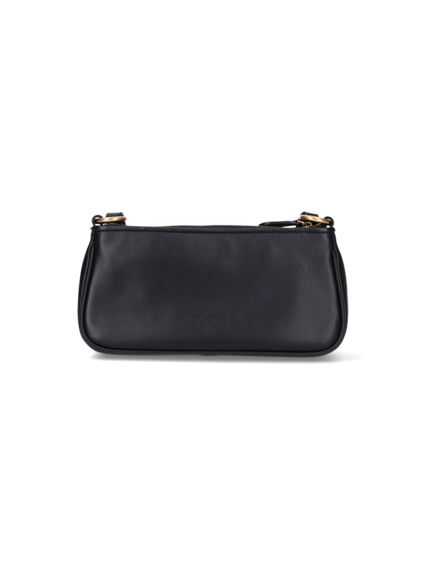 Pinko Rectangular Black Bag With Gold-Tone Hardware