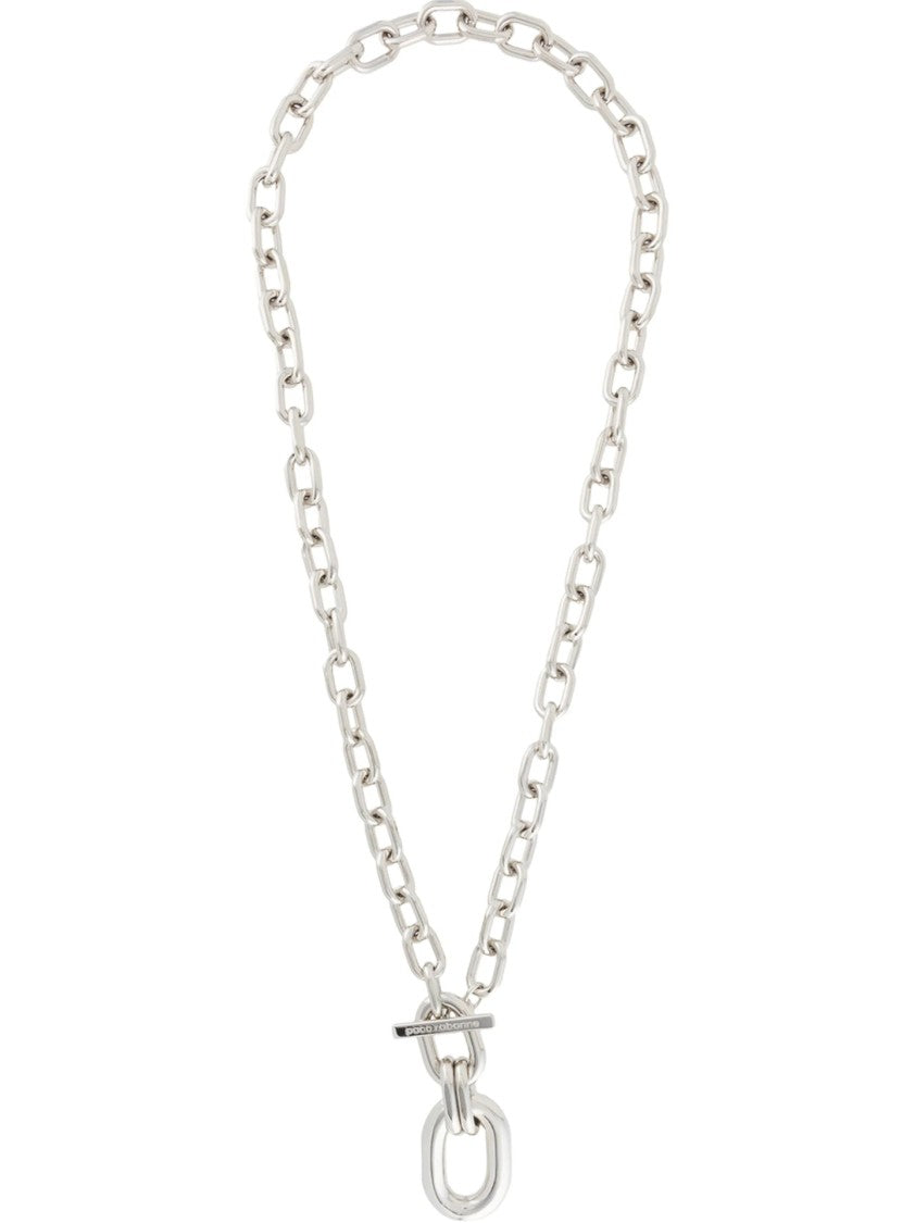 Rabanne Silver Chain Necklace With Bold Toggle Clasp