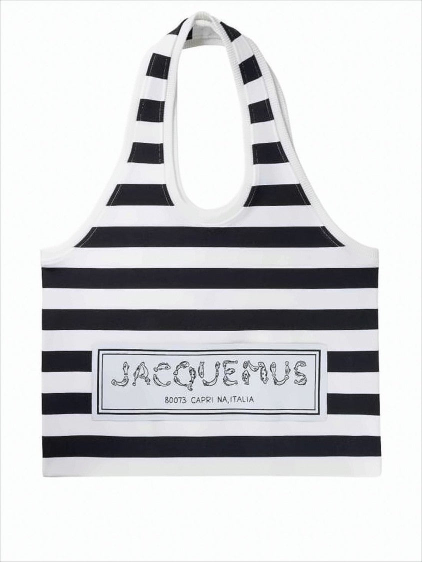 Jacquemus Rectangular Tote Bag With Bold Striped Pattern
