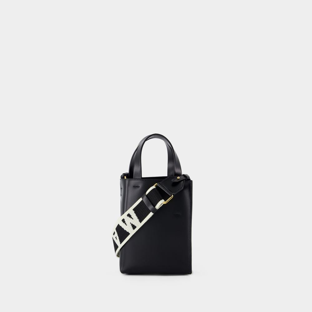 Marni Museo Nano Shopper Bag - Leather - Black