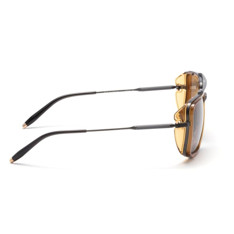 Akoni Stargazer Geometric Square Frame Sunglasses With Double Bridge Design