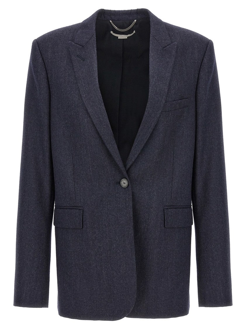 Stella Mccartney Tailored Grey Wool Flannel Blazer