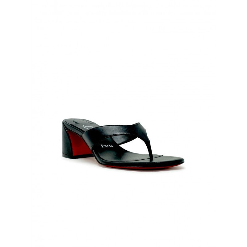 Christian Louboutin 3250164 B439 Black Nappa/Lining Janetonga 55 Mule Sandals