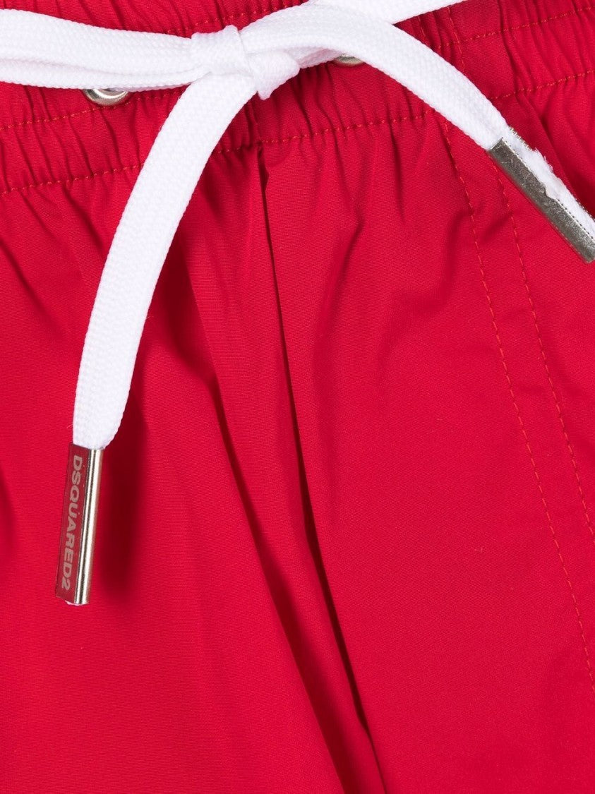 Dsquared2 Red Boxer Midi Swimwear