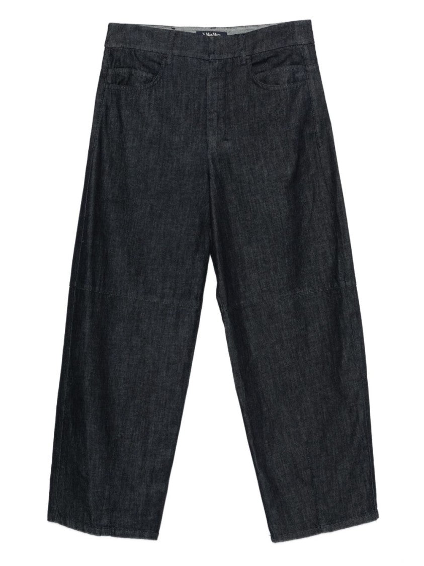 Max Mara Wide-Leg Dark Indigo Denim Jeans