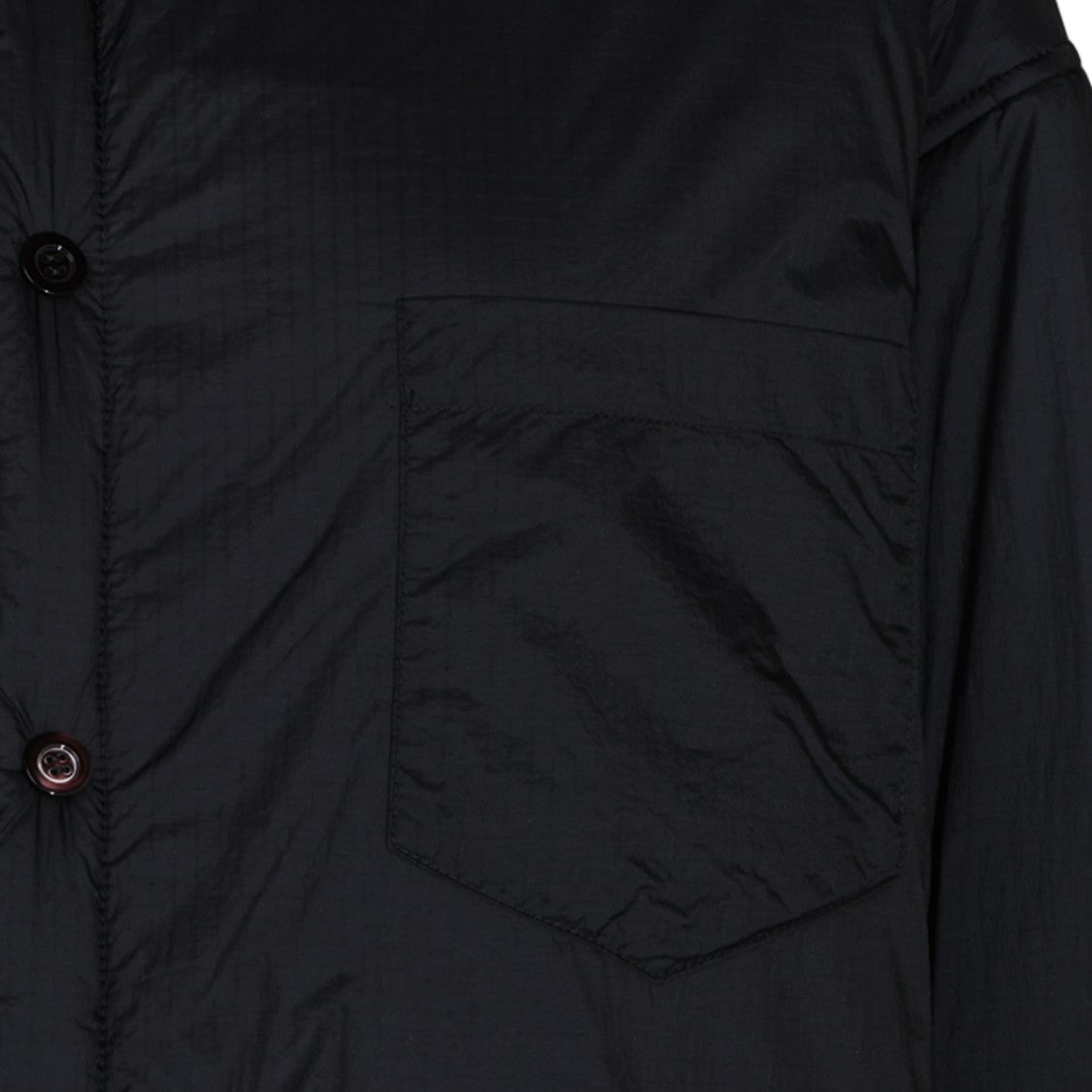 Maison Margiela Satin-Finish Classic Collar Button-Down Coat