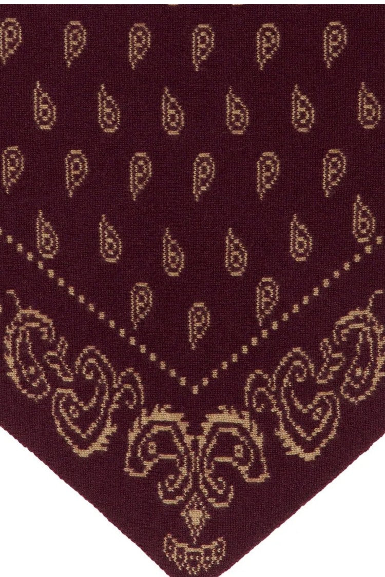 Guest In Residence Fig/Camel Wild Rag Reversible Paisley Cashmere Scarf