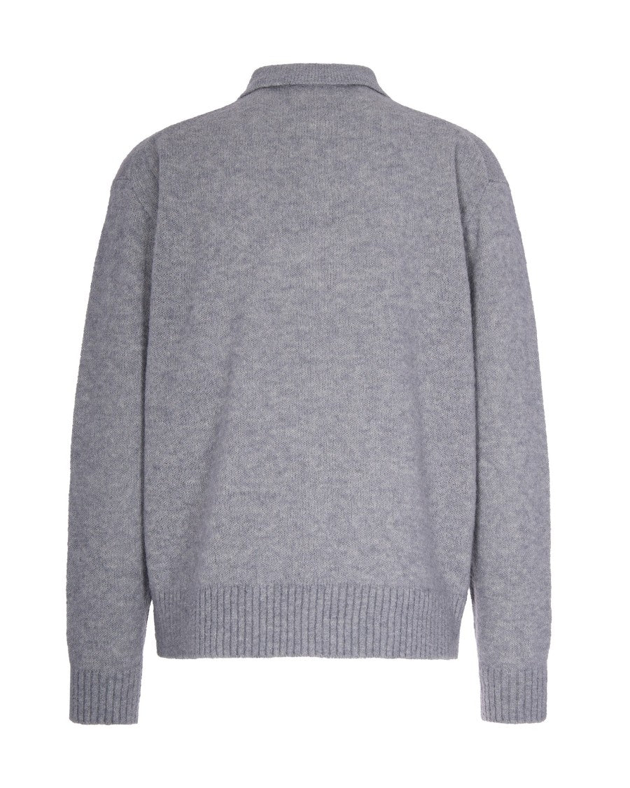 Boss Polo Collar Virgin Wool Sweater