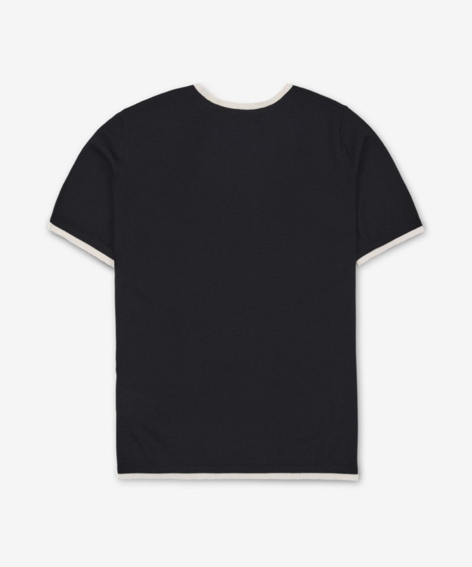 Max Mara Short-Sleeved Wool Sweater With Contrast Trim
