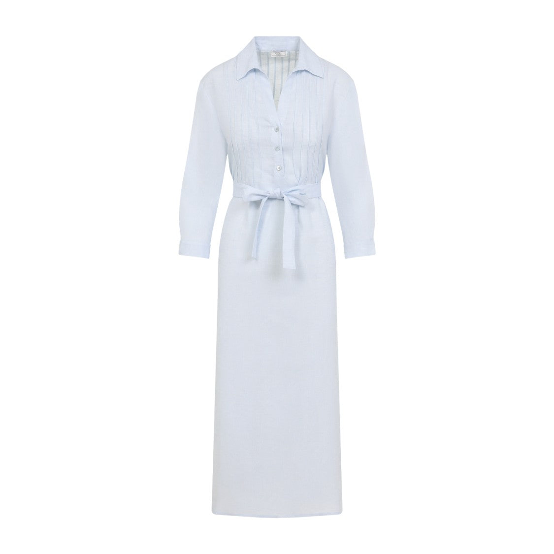 Peserico Button-Down Linen Maxi Dress