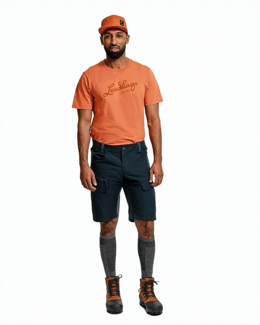 Lundhags Structured Blue Shorts With Multi-Pocket Design