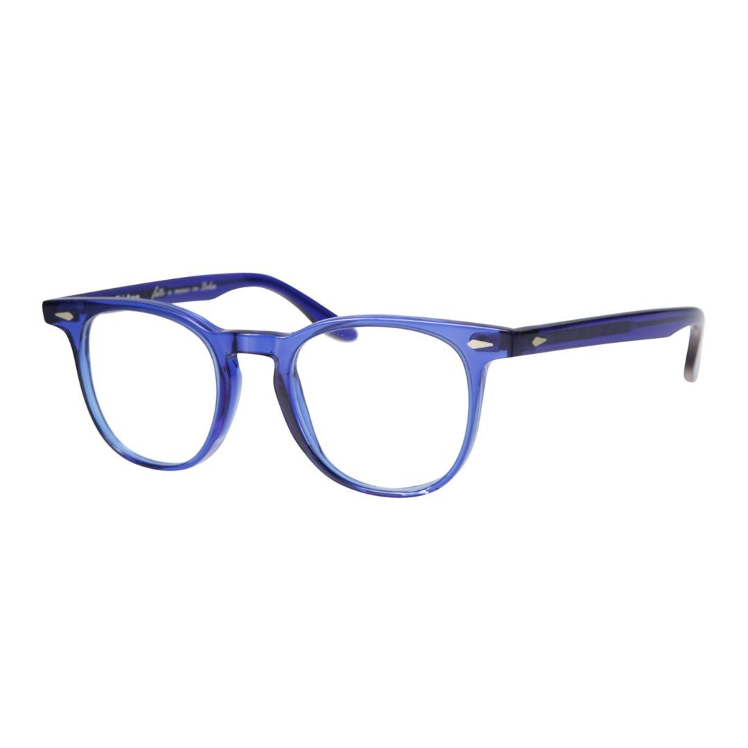 Kador Klark Round Frame Eyeglasses In Translucent Deep Blue
