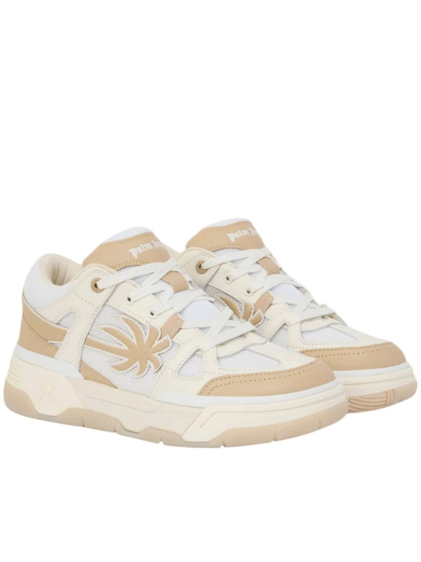 Palm Angels Beige Palm Skate Textured Chunky Sneakers