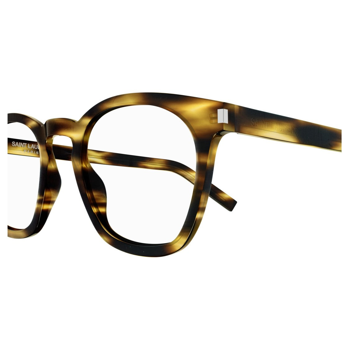 Saint Laurent Sl 30 Slim Tortoiseshell Patterned Slim Frame Eyeglasses
