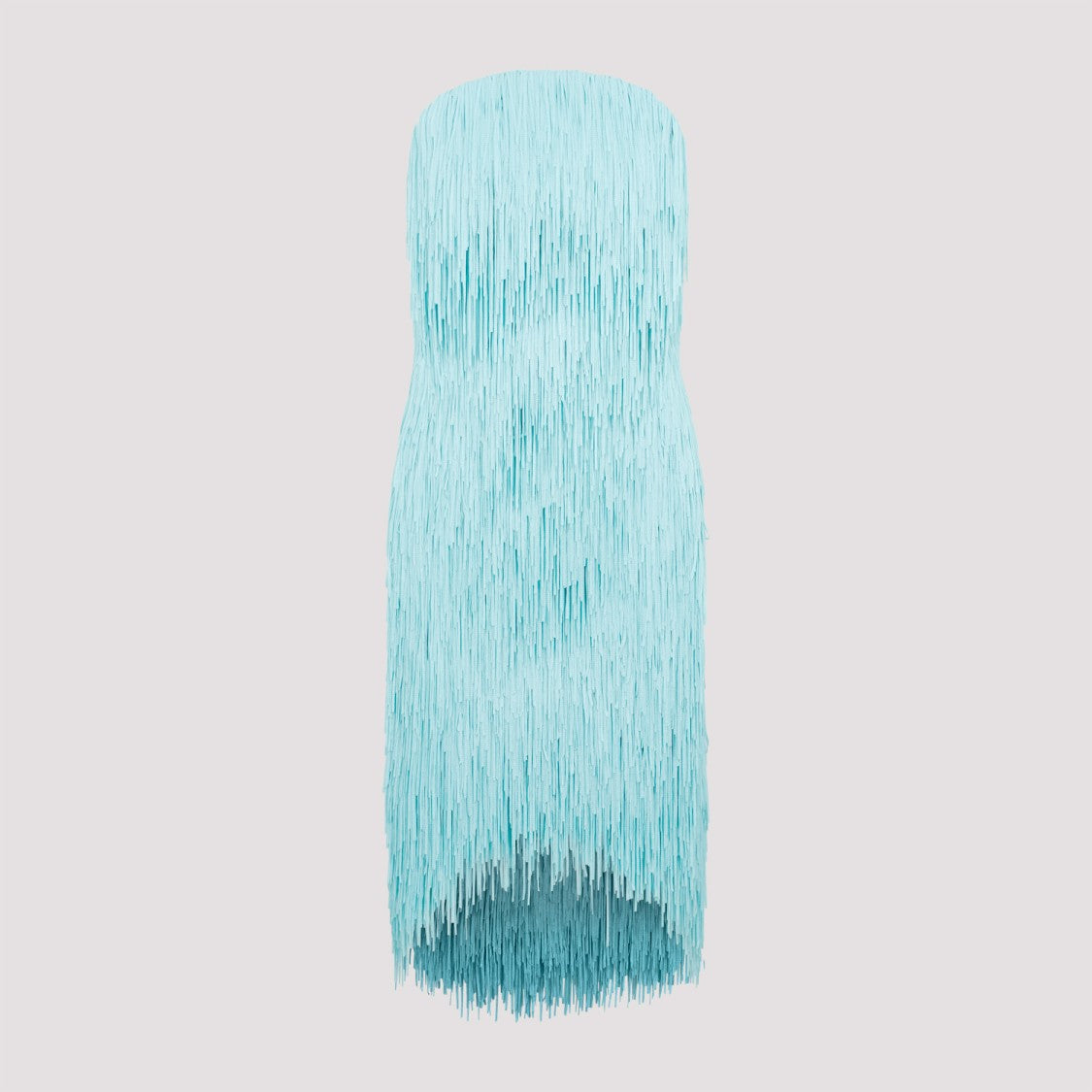 Bottega Veneta Celadon Fringed Midi Dress