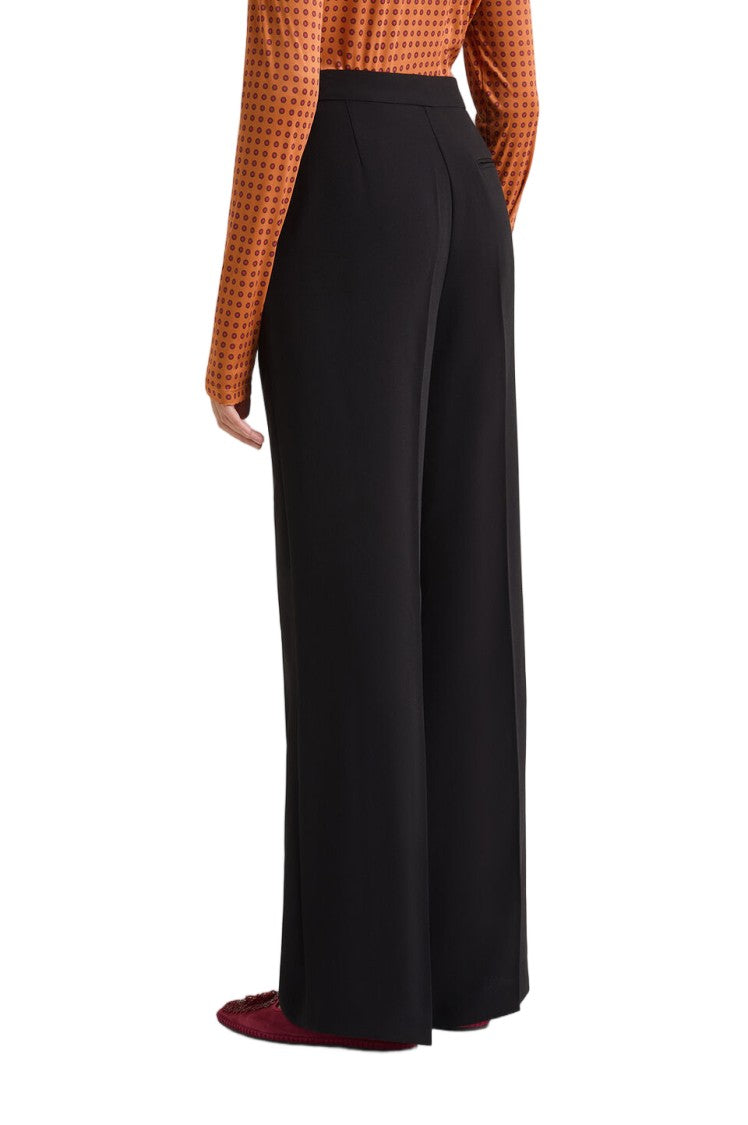 Maliparmi Sablé Topstitching Pressed Crease Straight-Leg Trousers