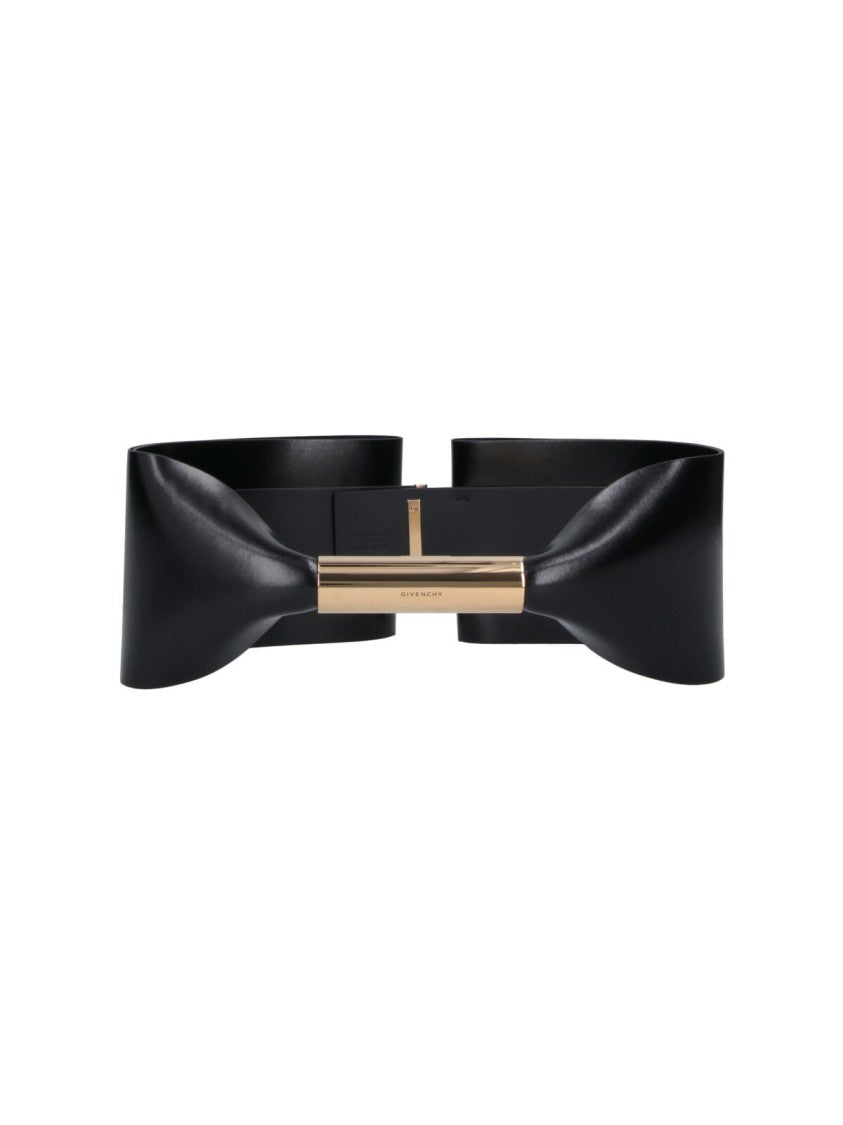 Givenchy Black Leather Wide Belt