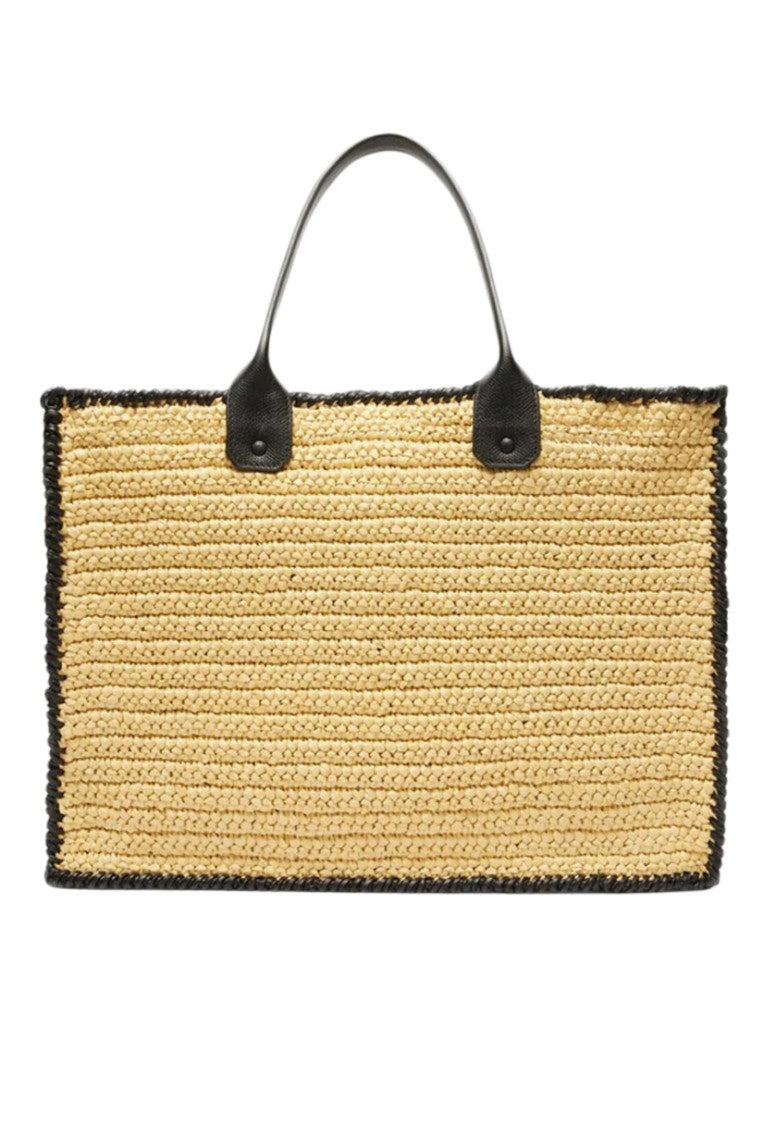 Valextra Mini Raffia Shopping Bag