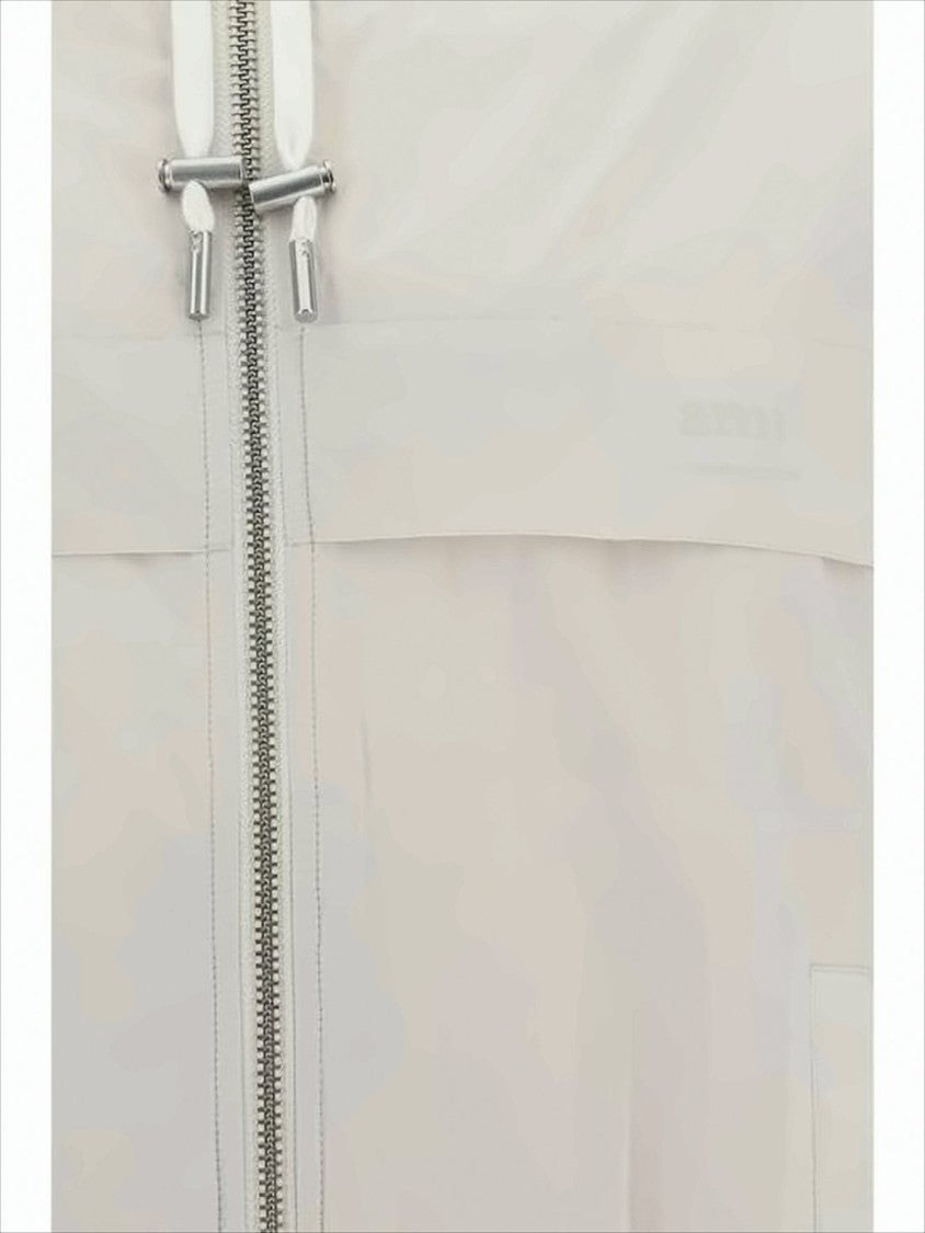 Ami Minimalistic High Collar Casual Jacket With Full Zipper Closure