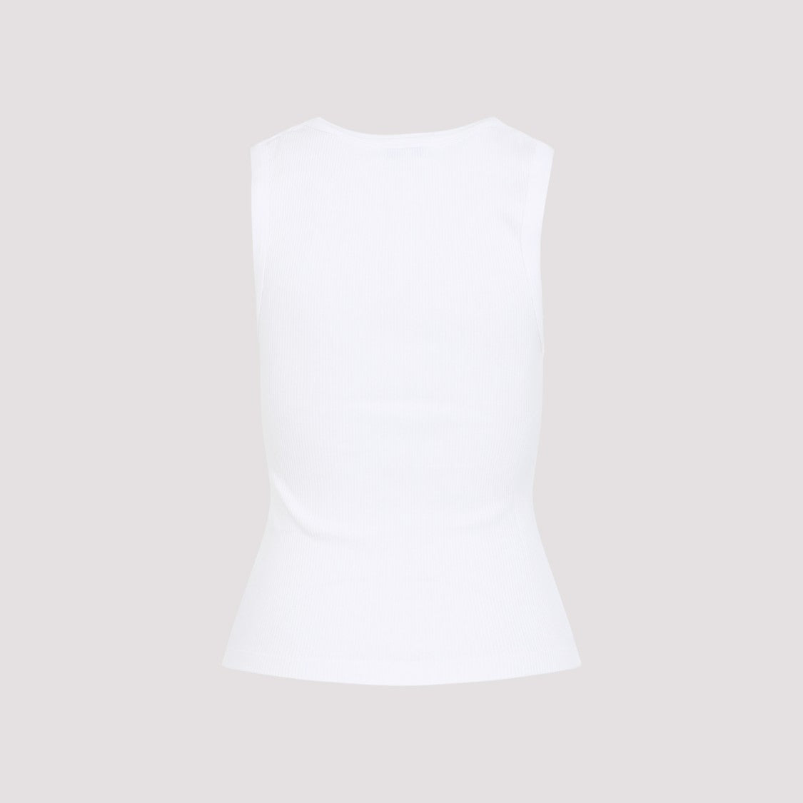 Agolde Sleeveless Cotton Blend Top With Ribbed Detail
