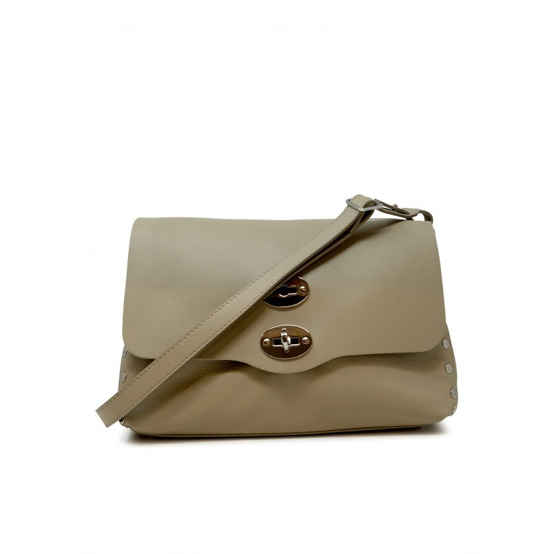 Zanellato Grey Sassone Postina Piuma Chain S Leather Bag