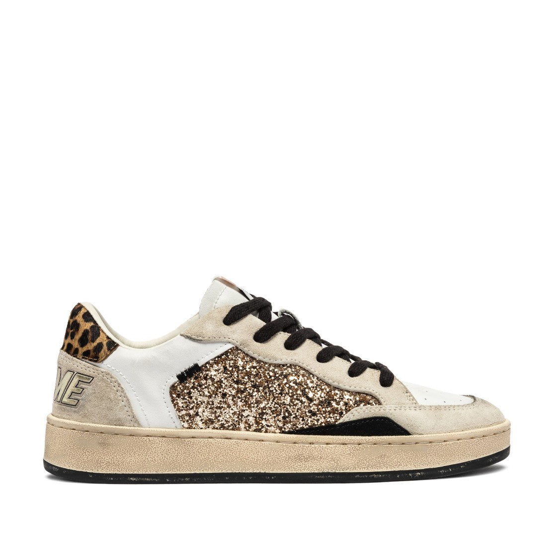 Crime London Leopard-Print And Glitter Accented Sneakers