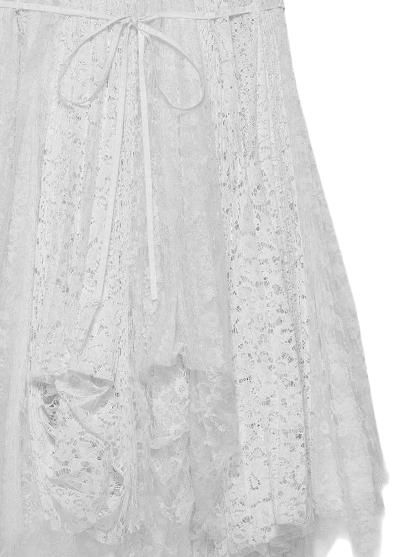 J. W. Anderson Nylon Maxi Skirt With Scalloped Lace Hem
