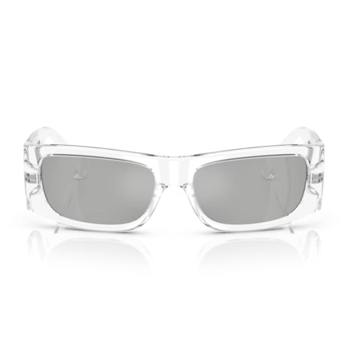 Versace Transparent 0Ve4482 Lens Logo Injected Rectangular Sunglasses