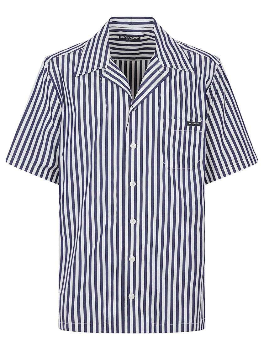 Dolce & Gabbana Vertical Striped Short-Sleeved Shirt