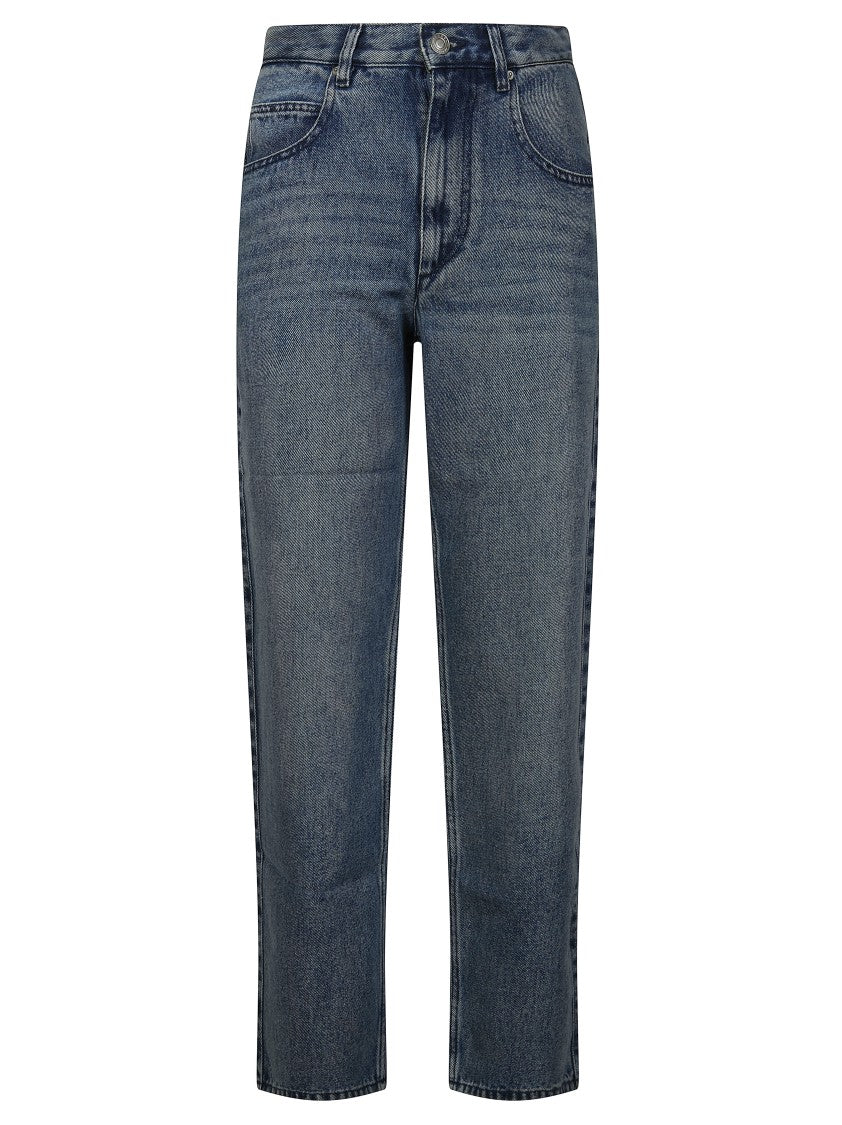Isabel Marant Mid Rise Jenny Diagonal Seam Jeans