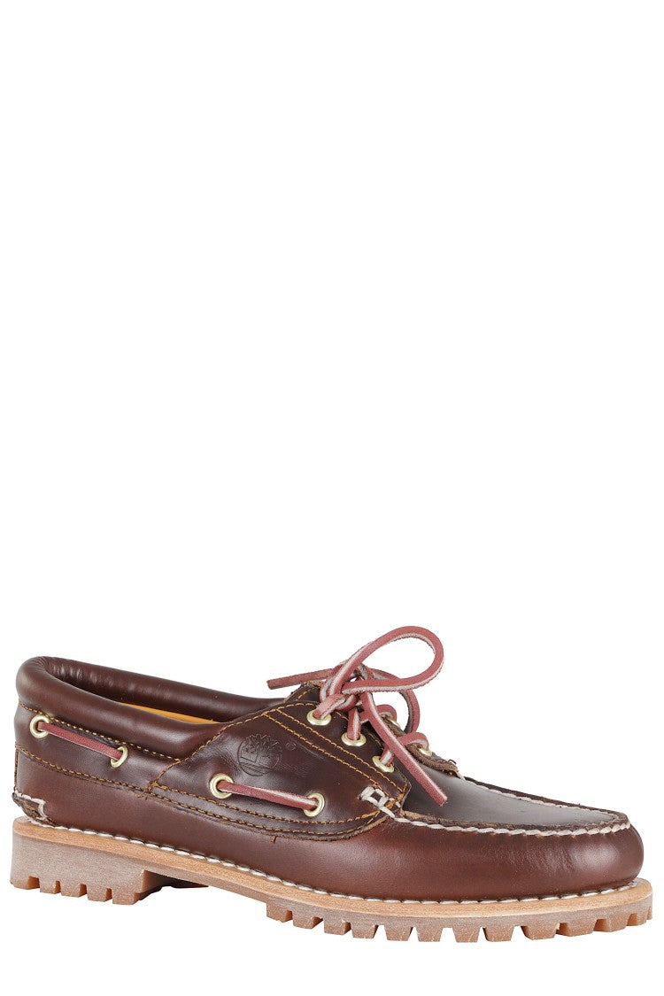 Timberland Brown Boat Shoe Leather-Laced Leather Loafers