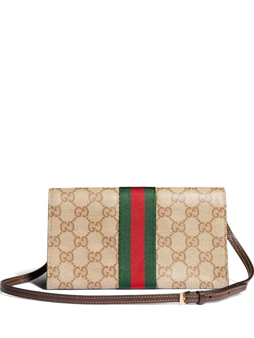 Gucci Monogram Web Stripe Rectangular Crossbody Bag