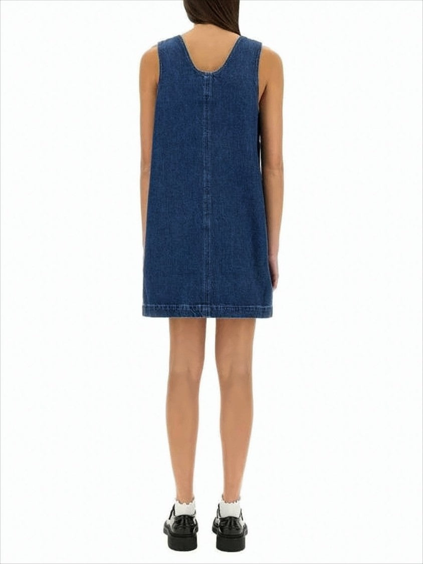 A.P.C. Sleeveless Short Denim Dress