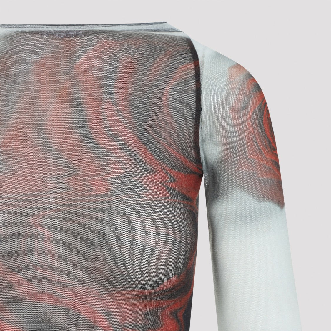 Jean Paul Gaultier Fitted Long-Sleeved Top With Semi-Sheer Fabric