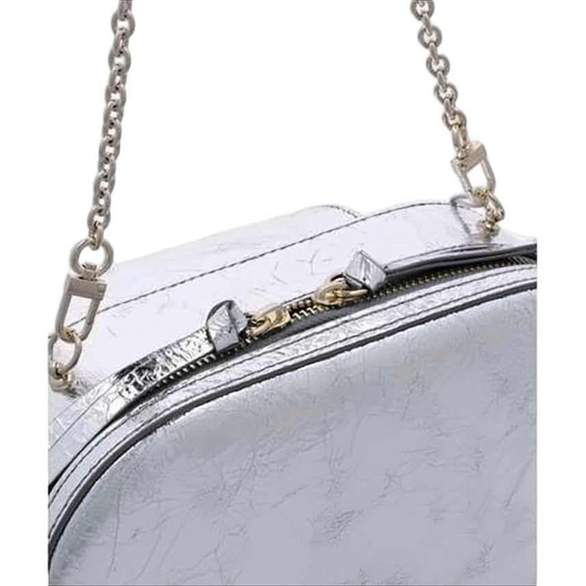 Vivienne Westwood Shiny Metallic Crossbody Bag With Heart-Shaped Flap