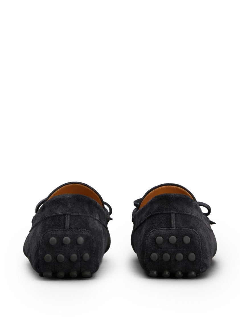 Tod's Moccasin-Style Flat Shoes In Black Calfskin