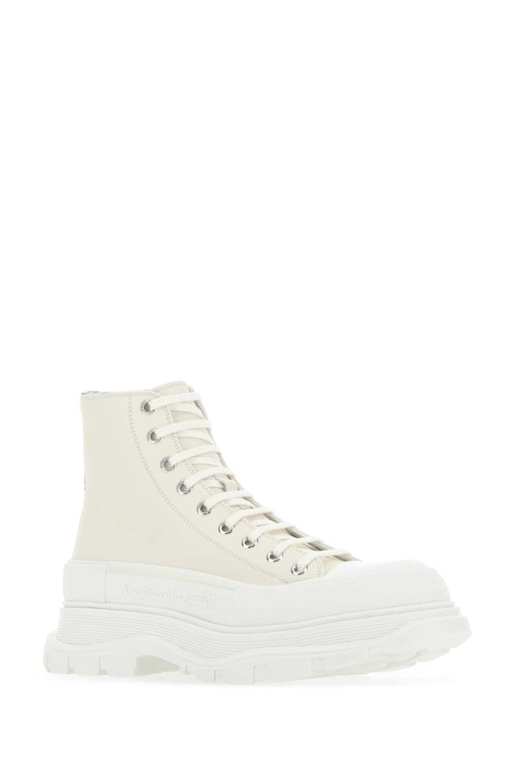 Alexander Mcqueen Sand Leather Tread Slick Sneakers