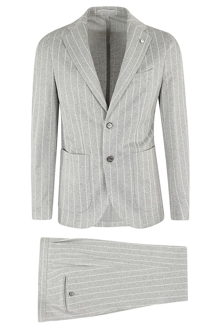 L.B.M. Pinstripe Suit With Structured Blazer
