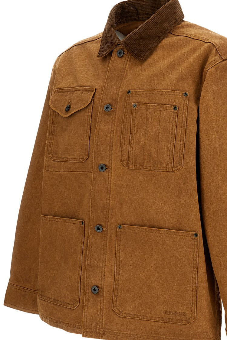 Filson Brown Cotton Canvas Jacket