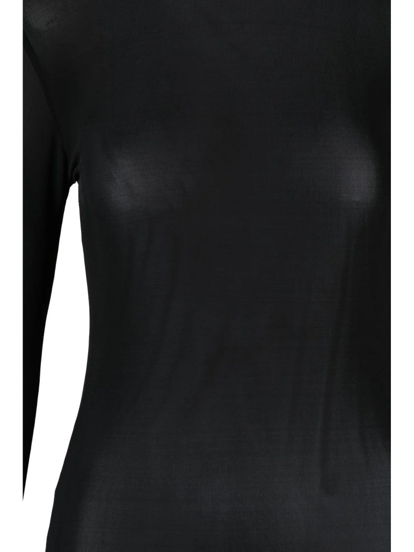Isabel Marant Body-Hugging Black Long Dress With High Neckline And Sleek Silhouette