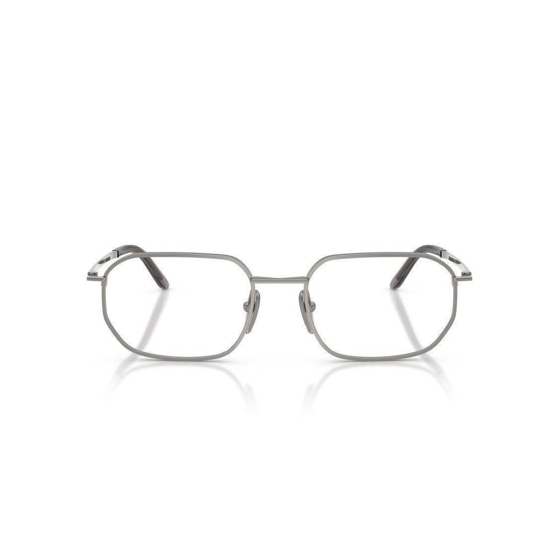 Prada 0Pr D51v Geometric Rounded Metal Frame Eyeglasses