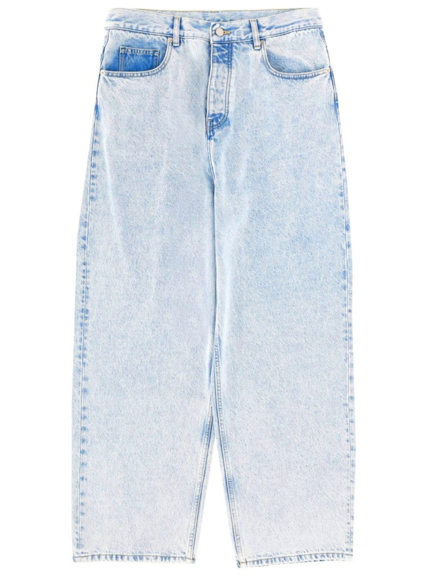 Drôle De Monsieur Light Washed Five-Pocket Baggy Jeans