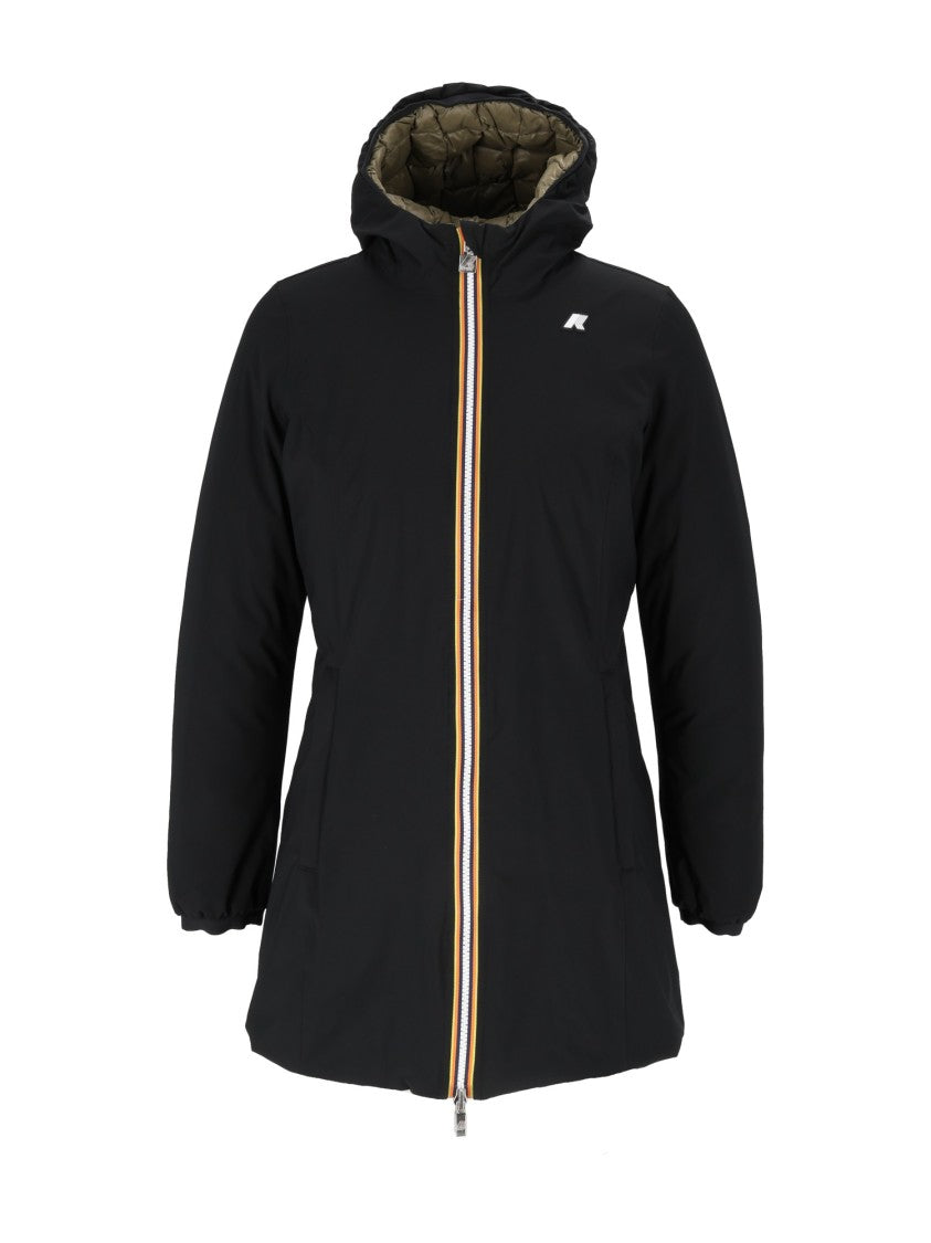 K-Way Denise St Thermo Double Hooded Quilted 3/4 Down Jacket