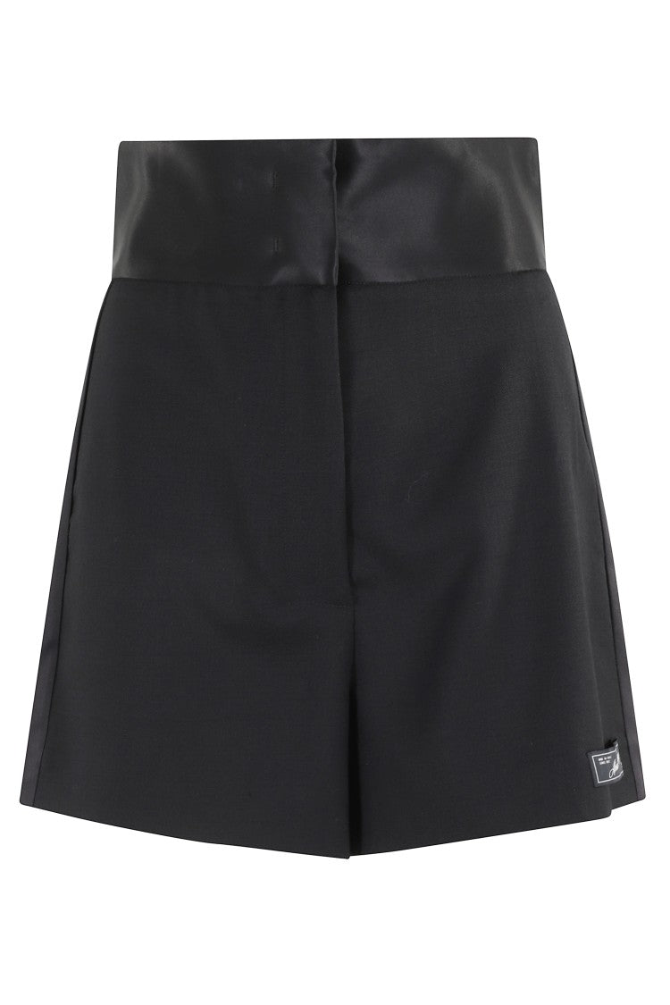 Erika Cavallini High-Waisted Dalia Shorts With Satin Waistband