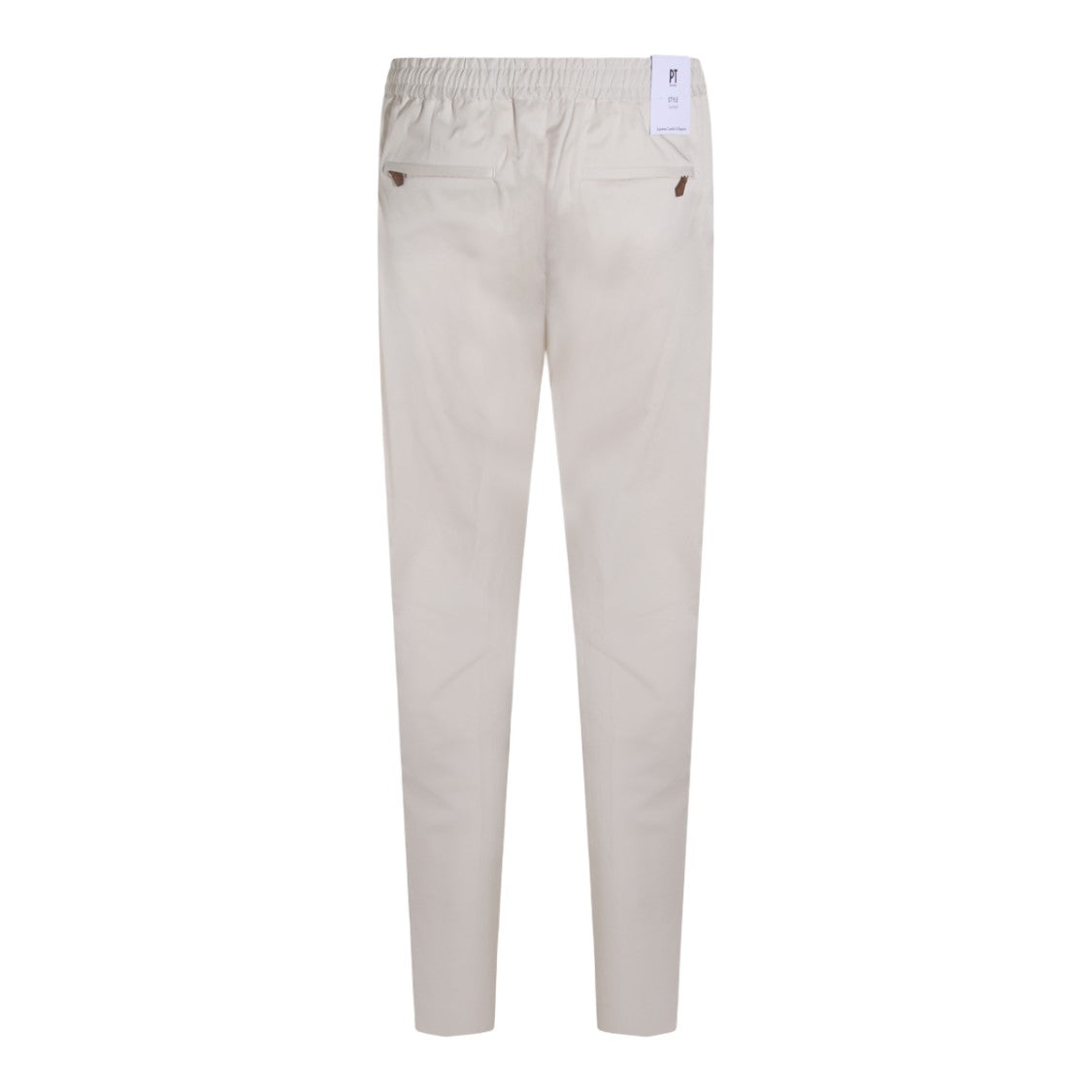 Pt Torino Straight-Leg White Trousers With Minimalism