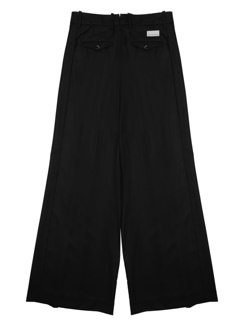 Nine In The Morning Neutrals Petra Tailored Wool Wide-Leg Pants