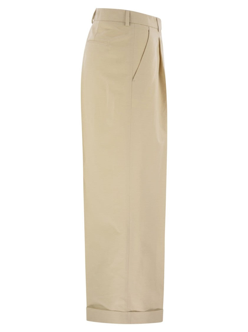 Pt Torino Anna - Cotton And Linen Trousers