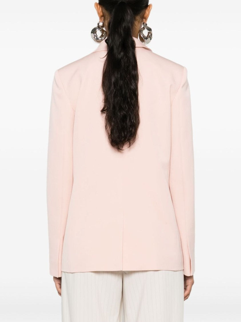 Lanvin Peach Pink Wool Interlock Jacket
